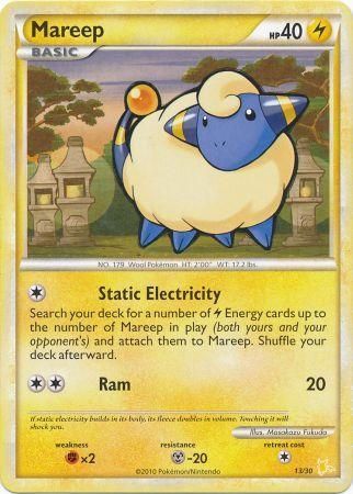 Mareep (13/30) [HeartGold & SoulSilver: Trainer Kit - Raichu] | Shuffle n Cut Hobbies & Games