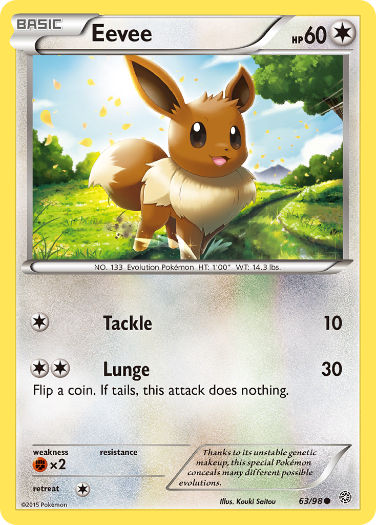 Eevee (63/98) [XY: Ancient Origins] | Shuffle n Cut Hobbies & Games