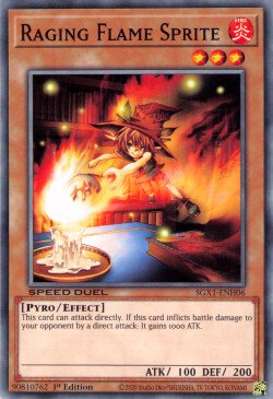 Raging Flame Sprite [SGX1-ENH06] Common | Shuffle n Cut Hobbies & Games