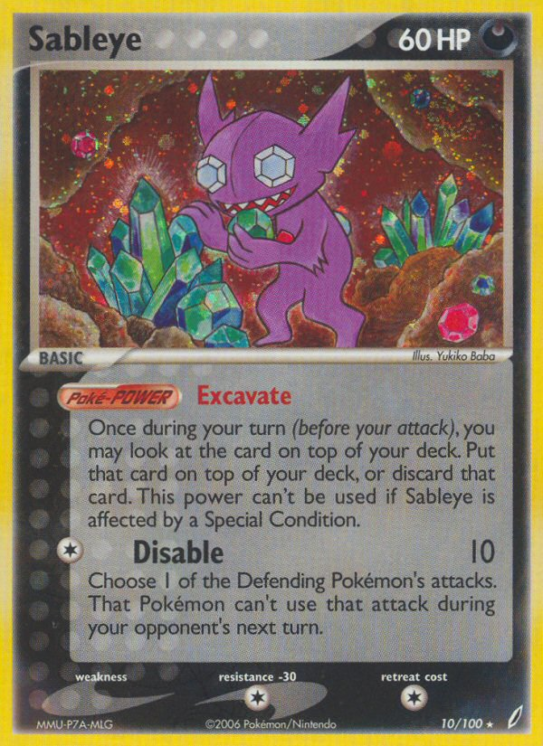 Sableye (10/100) [EX: Crystal Guardians] | Shuffle n Cut Hobbies & Games