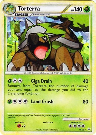 Torterra (10/95) (Cracked Ice Holo) [HeartGold & SoulSilver: Unleashed] | Shuffle n Cut Hobbies & Games