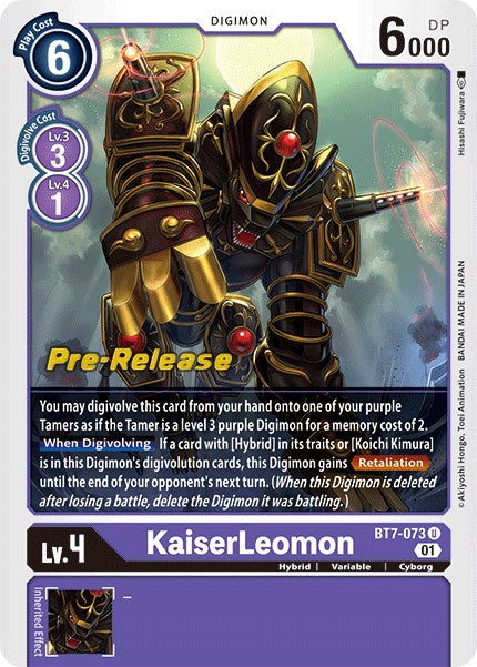 KaiserLeomon [BT7-073] [Next Adventure Pre-Release Cards] | Shuffle n Cut Hobbies & Games