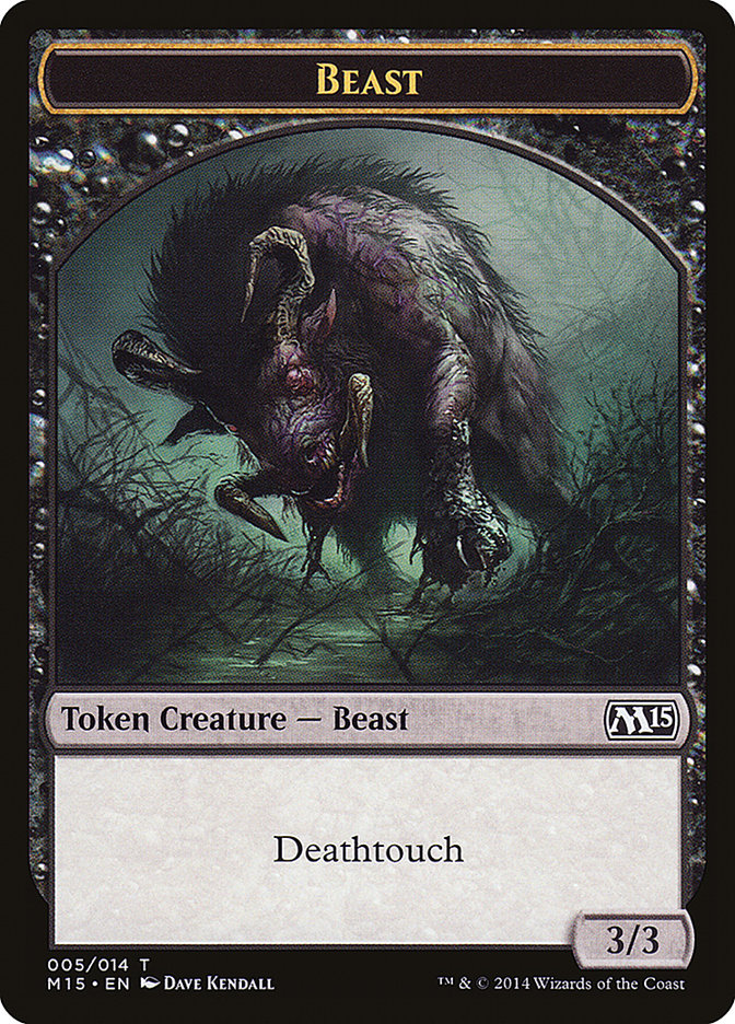 Beast Token (005/014) [Magic 2015 Tokens] | Shuffle n Cut Hobbies & Games