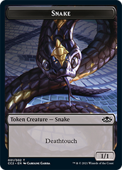 Snake // Zombie Double-Sided Token [Commander Collection: Black Tokens] | Shuffle n Cut Hobbies & Games