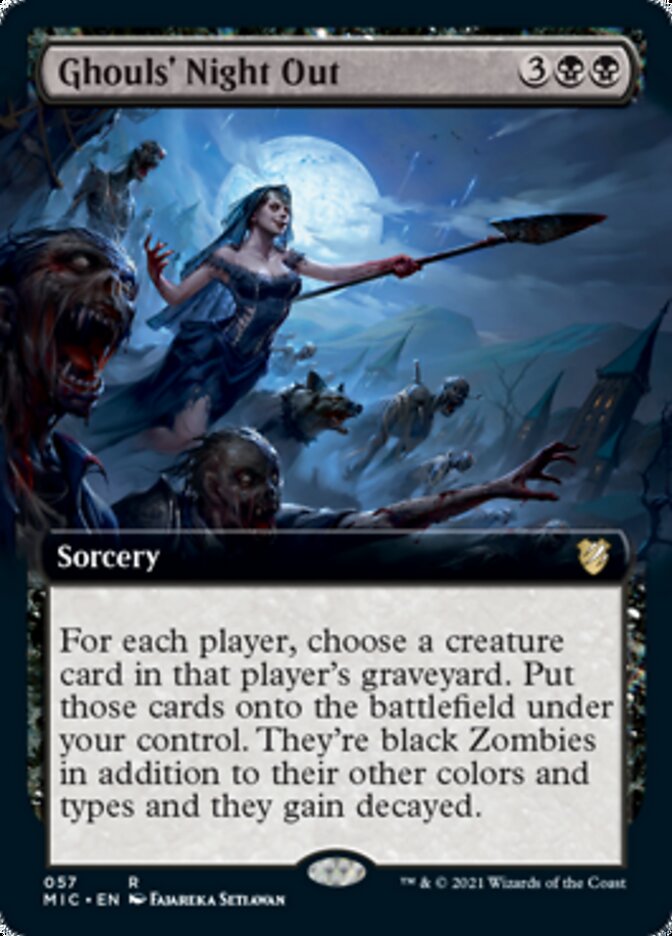 Ghouls' Night Out (Extended Art) [Innistrad: Midnight Hunt Commander] | Shuffle n Cut Hobbies & Games