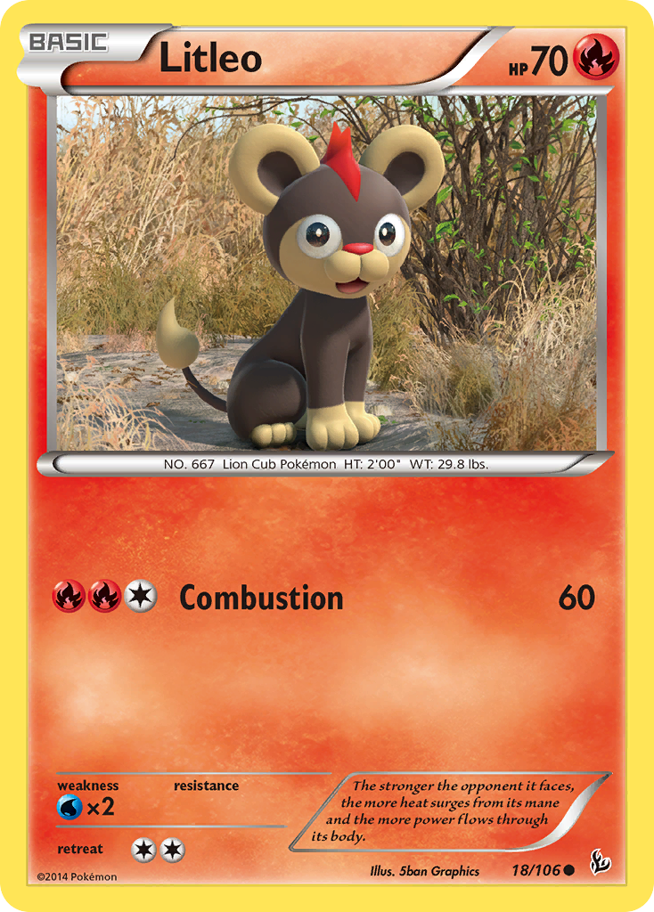 Litleo (18/106) [XY: Flashfire] | Shuffle n Cut Hobbies & Games