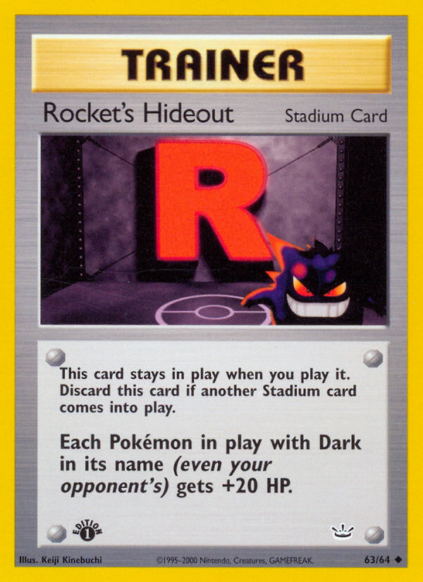 Rocket's Hideout (63/64) [Neo Revelation 1st Edition] | Shuffle n Cut Hobbies & Games