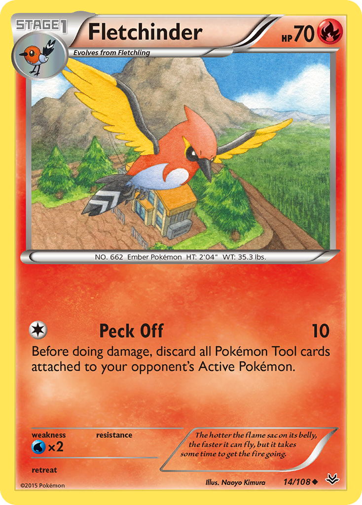 Fletchinder (14/108) [XY: Roaring Skies] | Shuffle n Cut Hobbies & Games