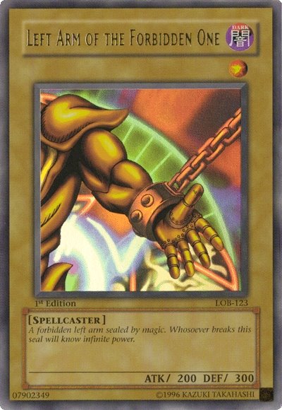 Left Arm of the Forbidden One [LOB-123] Ultra Rare | Shuffle n Cut Hobbies & Games