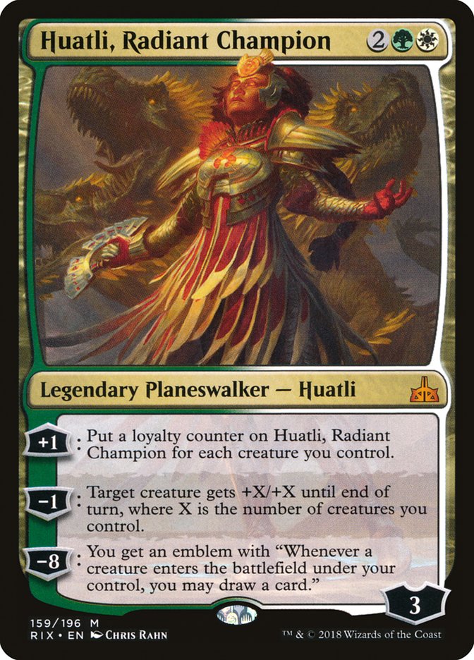 Huatli, Radiant Champion [Rivals of Ixalan] | Shuffle n Cut Hobbies & Games