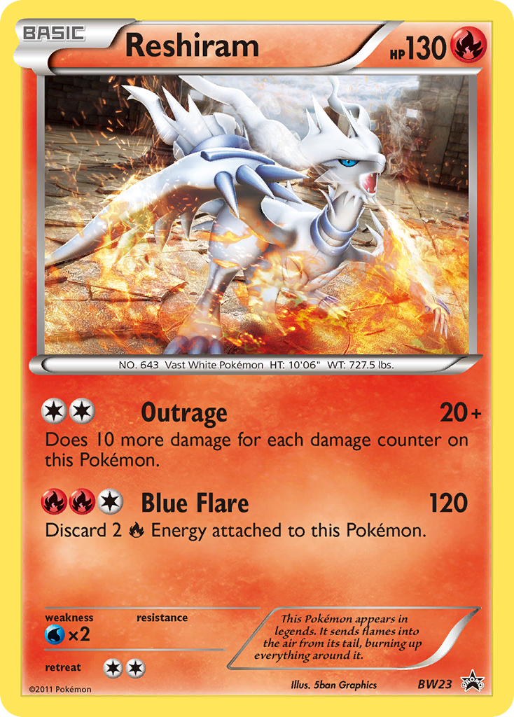 Reshiram (BW23) [Black & White: Black Star Promos] | Shuffle n Cut Hobbies & Games