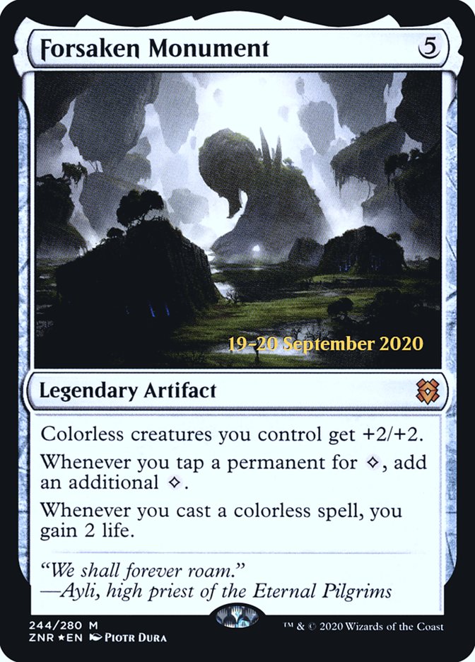 Forsaken Monument [Zendikar Rising Prerelease Promos] | Shuffle n Cut Hobbies & Games