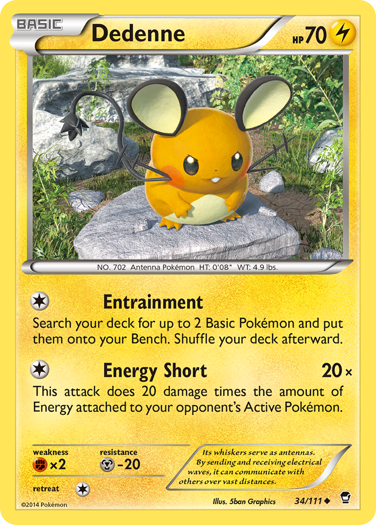 Dedenne (34/111) [XY: Furious Fists] | Shuffle n Cut Hobbies & Games