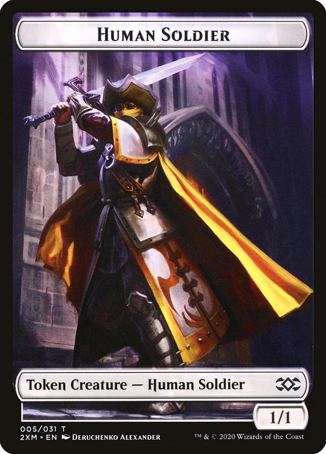 Human Soldier Token [Double Masters Tokens] | Shuffle n Cut Hobbies & Games