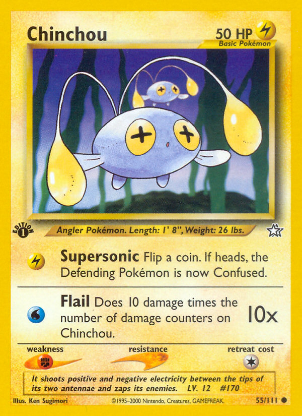 Chinchou (55/111) [Neo Genesis 1st Edition] | Shuffle n Cut Hobbies & Games