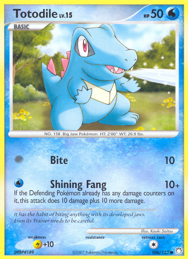 Totodile (106/123) [Diamond & Pearl: Mysterious Treasures] | Shuffle n Cut Hobbies & Games