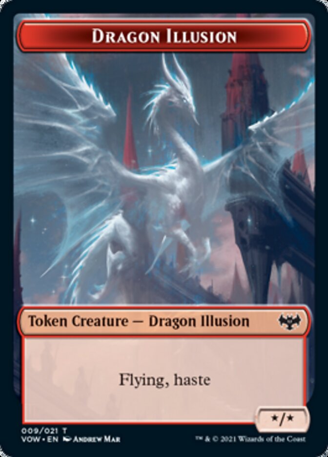 Dragon Illusion Token [Innistrad: Crimson Vow Tokens] | Shuffle n Cut Hobbies & Games