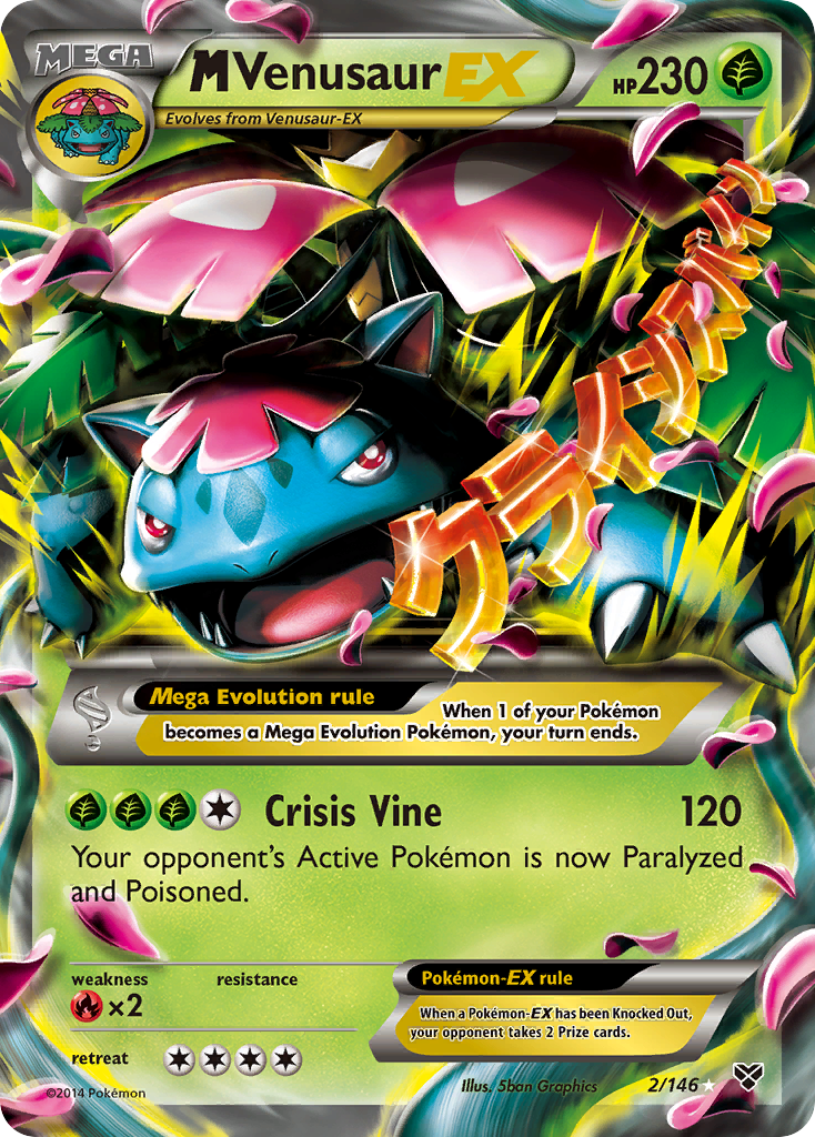 M Venusaur EX (2/146) [XY: Base Set] | Shuffle n Cut Hobbies & Games