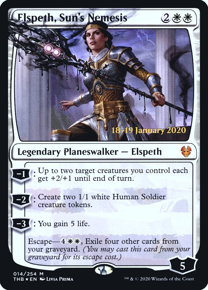 Elspeth, Sun's Nemesis [Theros Beyond Death Prerelease Promos] | Shuffle n Cut Hobbies & Games