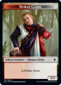 Human Cleric // Food (18) Double-Sided Token [Throne of Eldraine Tokens] | Shuffle n Cut Hobbies & Games