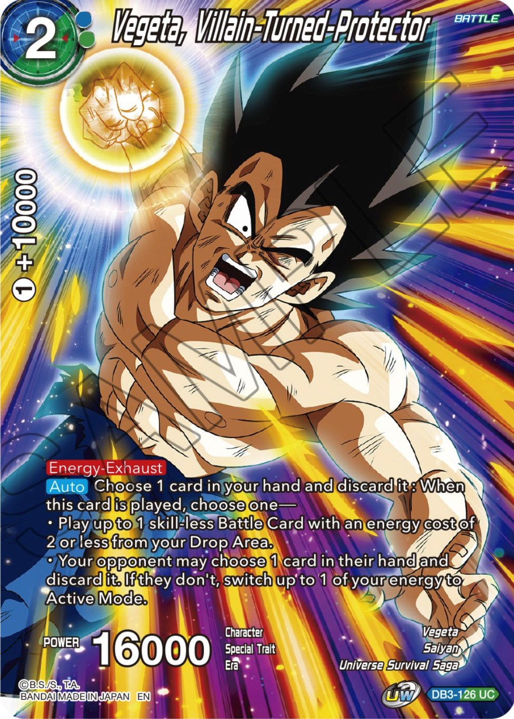 Vegeta, Villain-Turned-Protector (DB3-126) [Theme Selection: History of Vegeta] | Shuffle n Cut Hobbies & Games