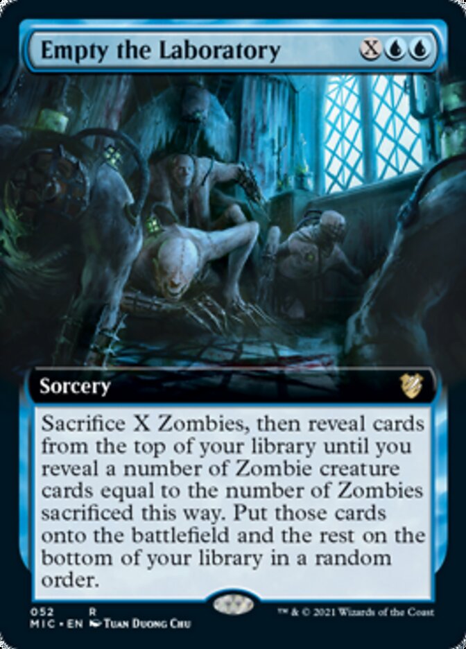 Empty the Laboratory (Extended Art) [Innistrad: Midnight Hunt Commander] | Shuffle n Cut Hobbies & Games