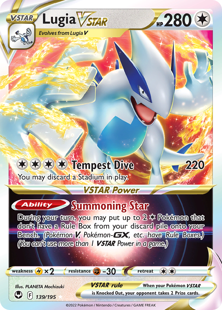 Lugia VSTAR (139/195) (Jumbo Card) [Sword & Shield: Silver Tempest] | Shuffle n Cut Hobbies & Games