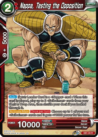 Nappa, Testing the Opposition (EB1-05) [Battle Evolution Booster] | Shuffle n Cut Hobbies & Games