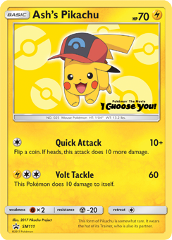 Ash's Pikachu (SM111) [Sun & Moon: Black Star Promos] | Shuffle n Cut Hobbies & Games