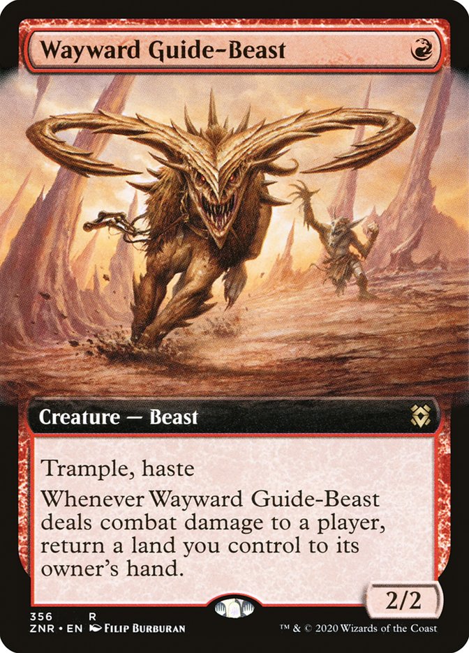 Wayward Guide-Beast (Extended Art) [Zendikar Rising] | Shuffle n Cut Hobbies & Games