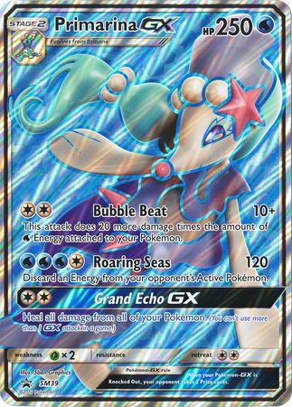 Primarina GX (SM39) (Jumbo Card) [Sun & Moon: Black Star Promos] | Shuffle n Cut Hobbies & Games