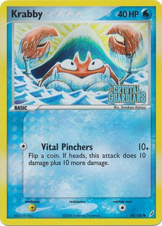 Krabby (54/100) (Stamped) [EX: Crystal Guardians] | Shuffle n Cut Hobbies & Games