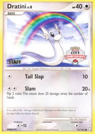 Dratini (91/146) (City Championship Promo Staff) [Diamond & Pearl: Legends Awakened] | Shuffle n Cut Hobbies & Games