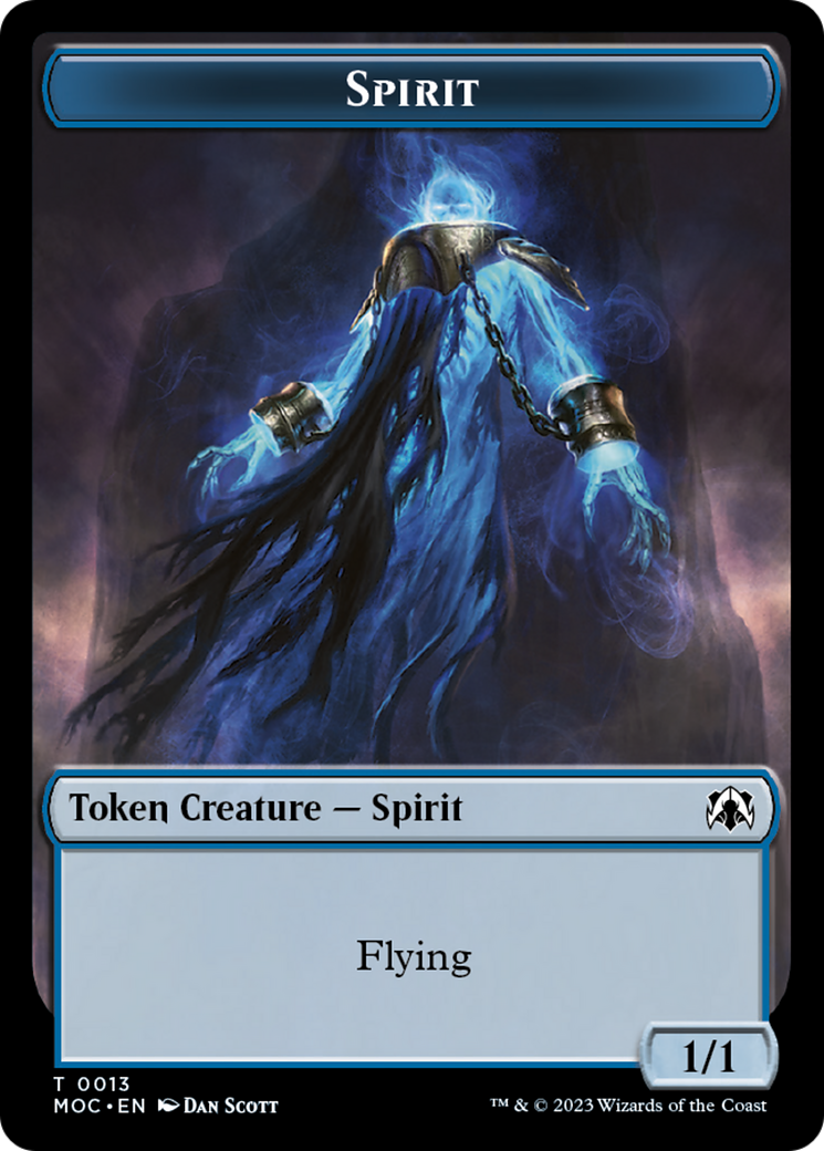 Spirit (9) // Spirit (13) Double-Sided Token [March of the Machine Commander Tokens] | Shuffle n Cut Hobbies & Games