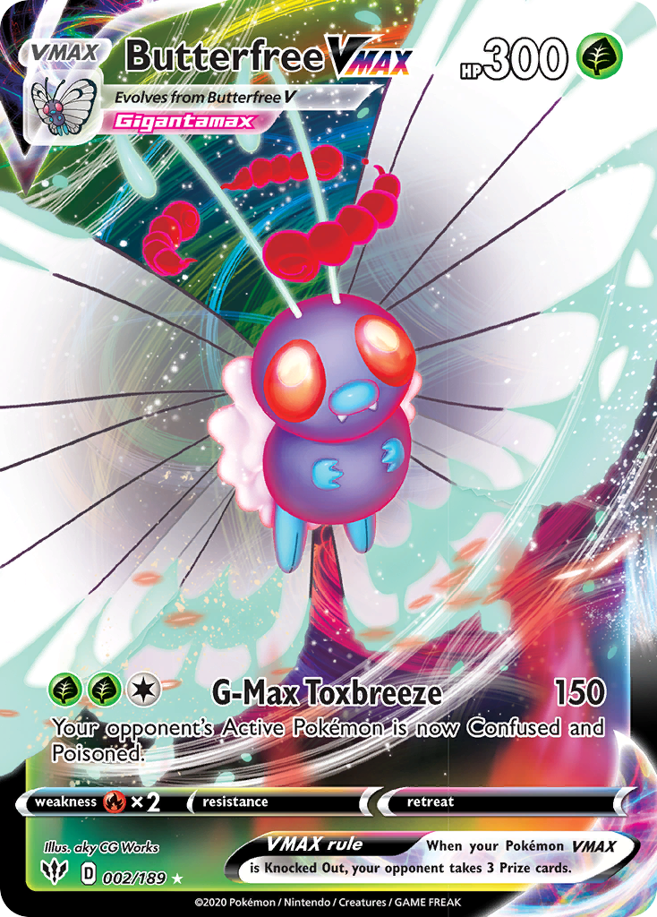 Butterfree VMAX (002/189) [Sword & Shield: Darkness Ablaze] | Shuffle n Cut Hobbies & Games