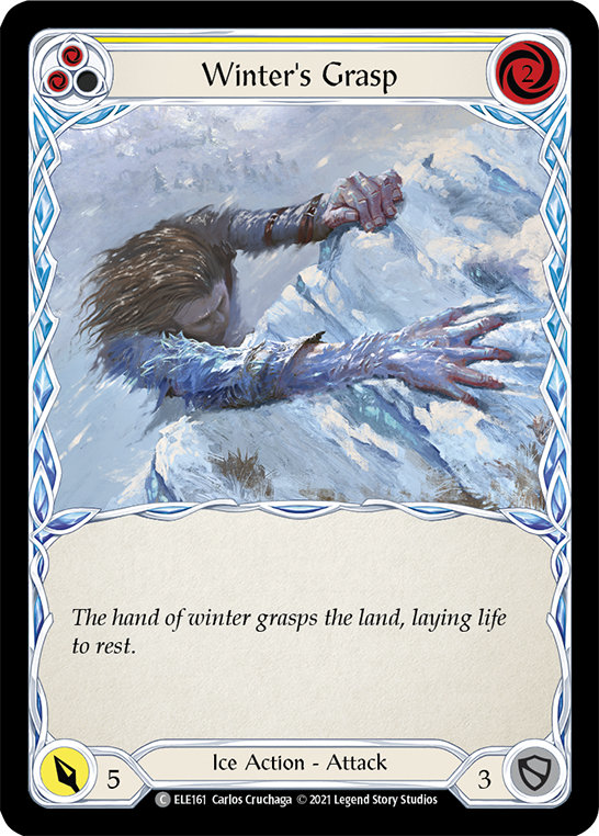 Winter's Grasp (Yellow) [ELE161] (Tales of Aria)  1st Edition Rainbow Foil | Shuffle n Cut Hobbies & Games