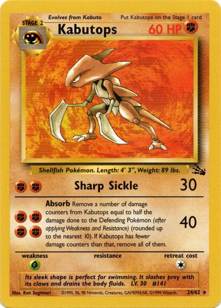 Kabutops (24/62) [Fossil Unlimited] | Shuffle n Cut Hobbies & Games