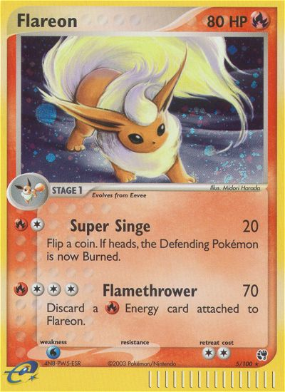 Flareon (5/100) [EX: Sandstorm] | Shuffle n Cut Hobbies & Games