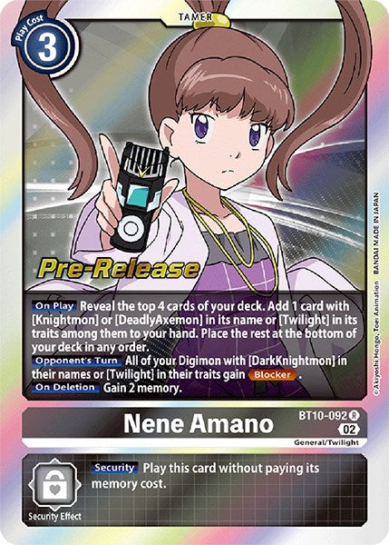 Nene Amano [BT10-092] [Xros Encounter Pre-Release Cards] | Shuffle n Cut Hobbies & Games