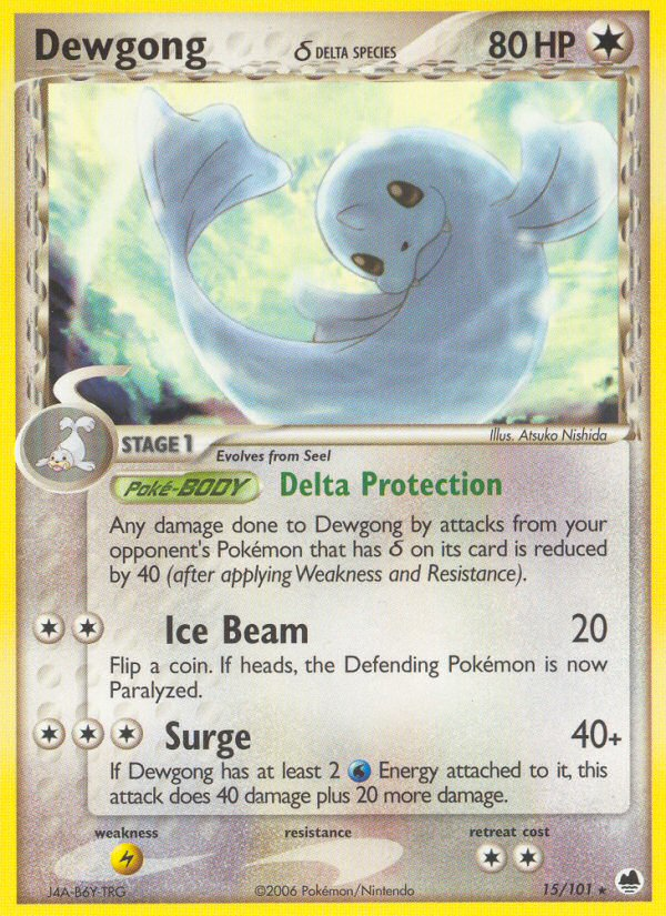 Dewgong (15/101) (Delta Species) [EX: Dragon Frontiers] | Shuffle n Cut Hobbies & Games