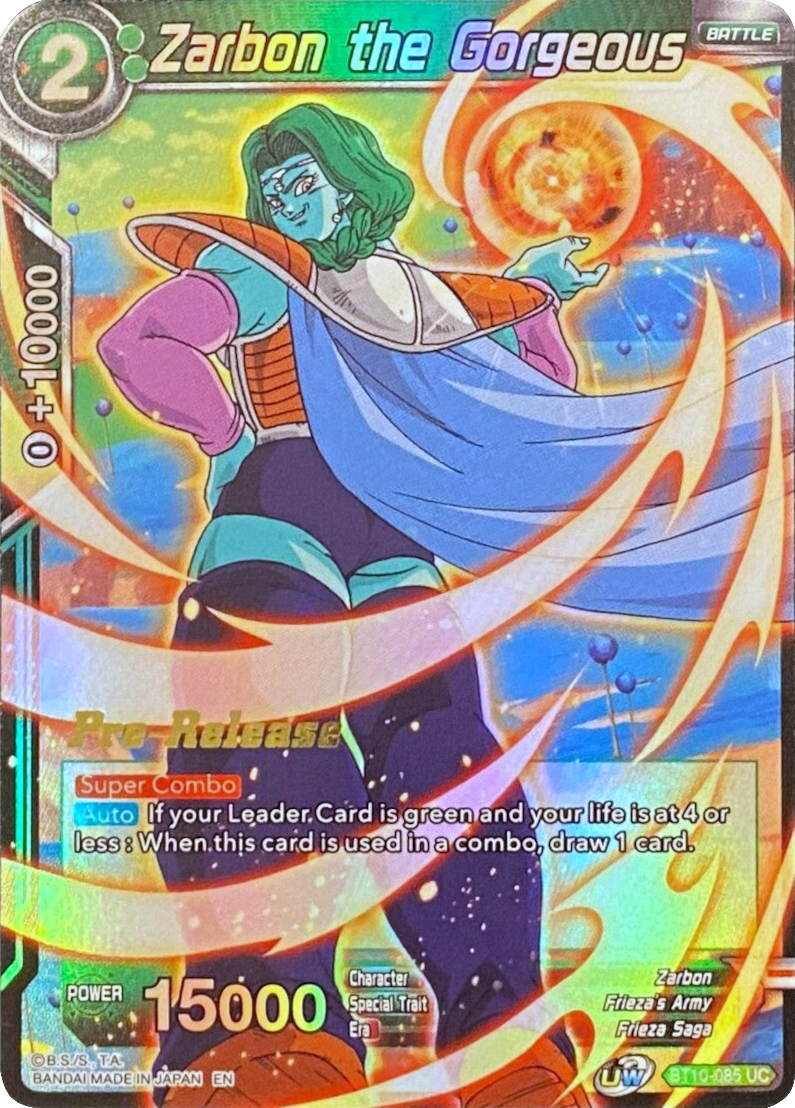 Zarbon the Gorgeous (BT10-085) [Rise of the Unison Warrior Prerelease Promos] | Shuffle n Cut Hobbies & Games