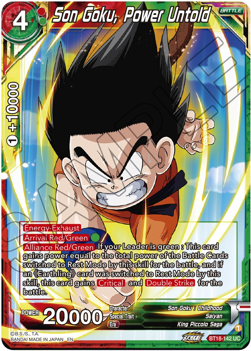 Son Goku, Power Untold (BT18-142) [Dawn of the Z-Legends] | Shuffle n Cut Hobbies & Games