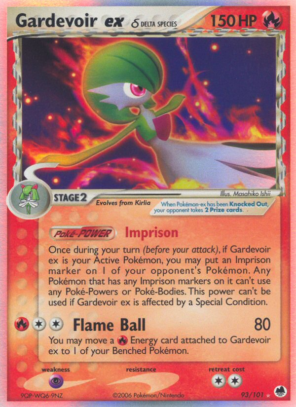 Gardevoir ex (93/101) (Delta Species) [EX: Dragon Frontiers] | Shuffle n Cut Hobbies & Games