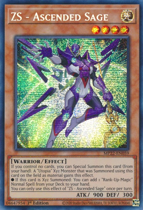 ZS - Ascended Sage [MP22-EN059] Prismatic Secret Rare | Shuffle n Cut Hobbies & Games