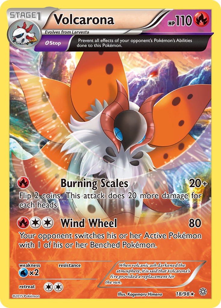 Volcarona (18/98) [XY: Ancient Origins] | Shuffle n Cut Hobbies & Games