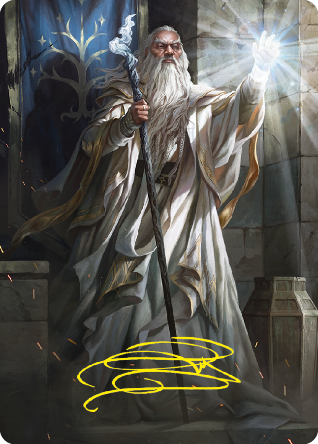 Gandalf the White Art Card (Gold-Stamped Signature) [The Lord of the Rings: Tales of Middle-earth Art Series] | Shuffle n Cut Hobbies & Games