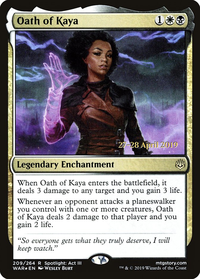 Oath of Kaya [War of the Spark Prerelease Promos] | Shuffle n Cut Hobbies & Games