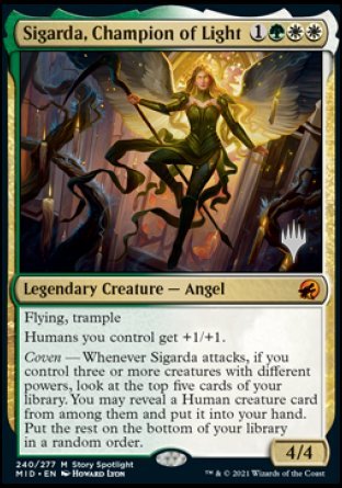 Sigarda, Champion of Light (Promo Pack) [Innistrad: Midnight Hunt Promos] | Shuffle n Cut Hobbies & Games