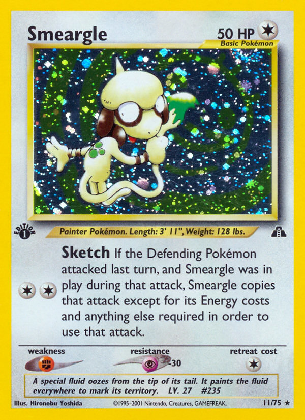 Smeargle (11/75) [Neo Discovery 1st Edition] | Shuffle n Cut Hobbies & Games