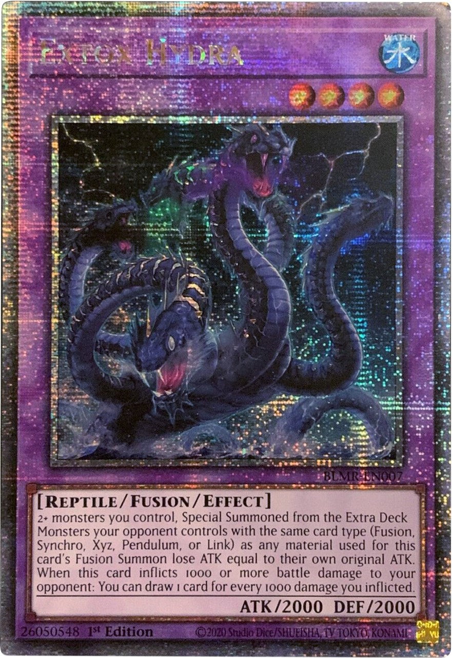 Extox Hydra [BLMR-EN007] Quarter Century Secret Rare | Shuffle n Cut Hobbies & Games